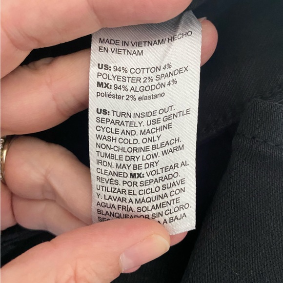 Chico’s high rise, straight leg black jeans, size 4 - Picture 3 of 4